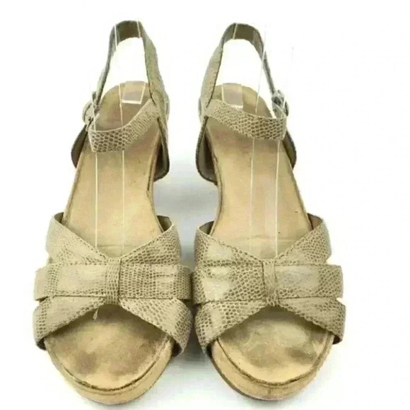 Aerosoles Wedges size 6.5 Lighthearted Snake Print - Picture 2 of 9